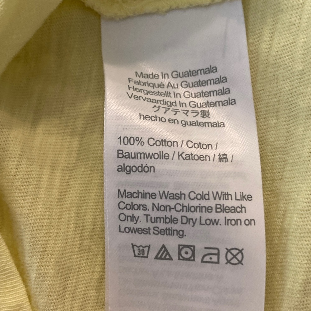 J. Crew Kids NWOT Soft Yellow Short Sleeve Tee Shirt Size Small 6/7 - Picture 3 of 8